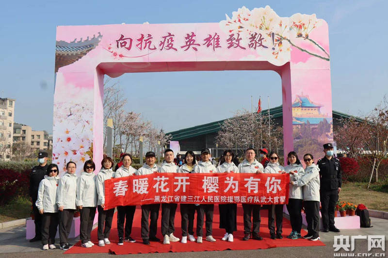 武大抗疫医护赏樱专场继续进行 省内外医护共游"珞珈"