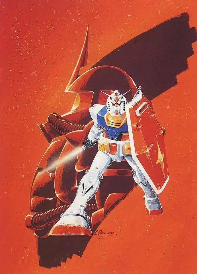 38岁的我找了66张大河原邦男的原画来纪念高达40周年