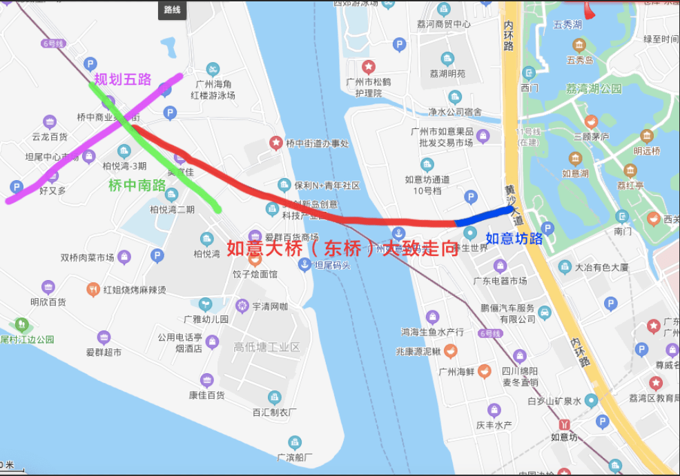 广州市如意大桥路线图图片
