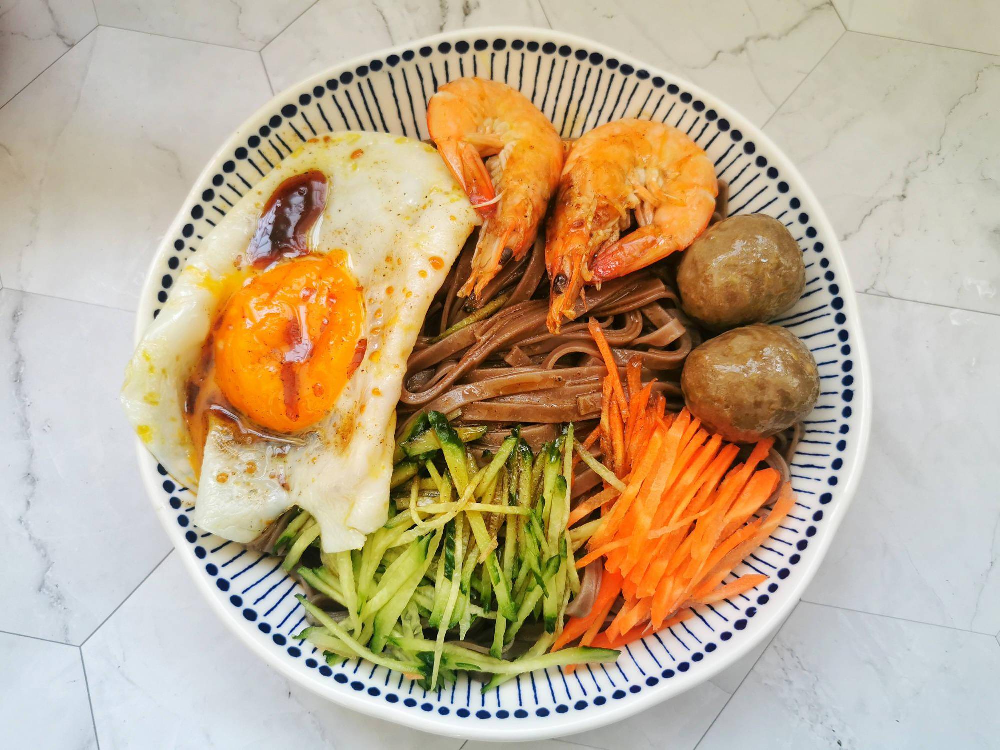 减脂不节食,每天一碗荞麦面,低脂饱腹,搭配油醋汁好吃不长肉