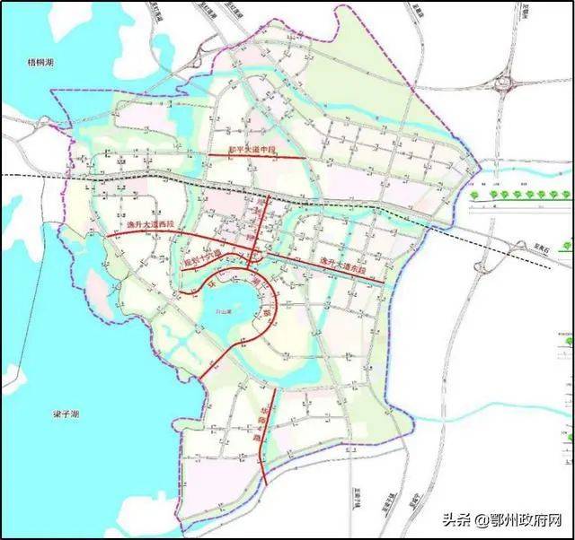 鄂州市最新道路规划图图片