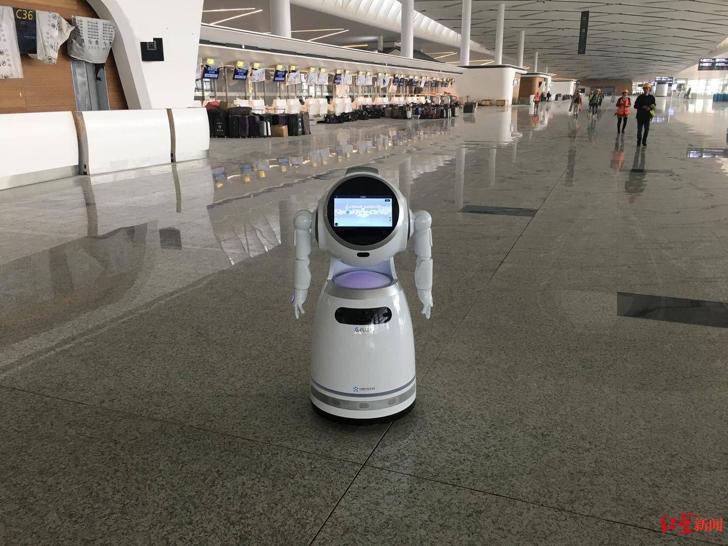 红星|在成都天府国际机场值机，有机器人带路，还会跳海草舞