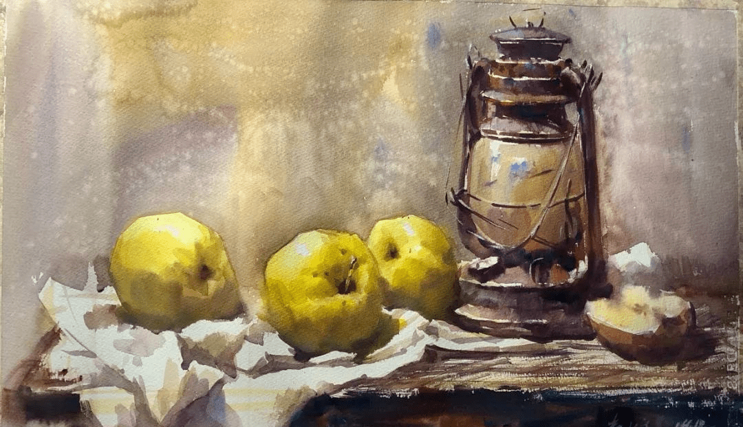 麦广文水彩静物写生作品欣赏_搜狐网