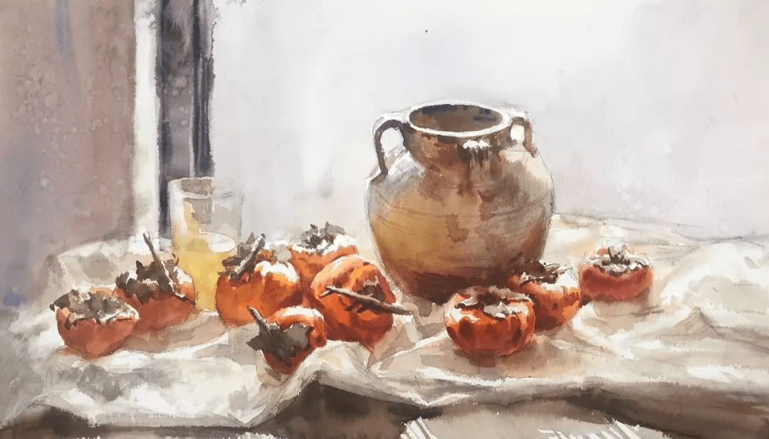 麦广文水彩静物写生作品欣赏