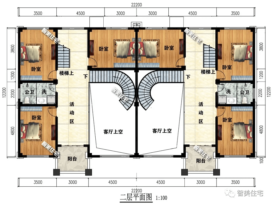 22212米雙拼別墅兄弟這樣建是村裡首屈一指的豪宅