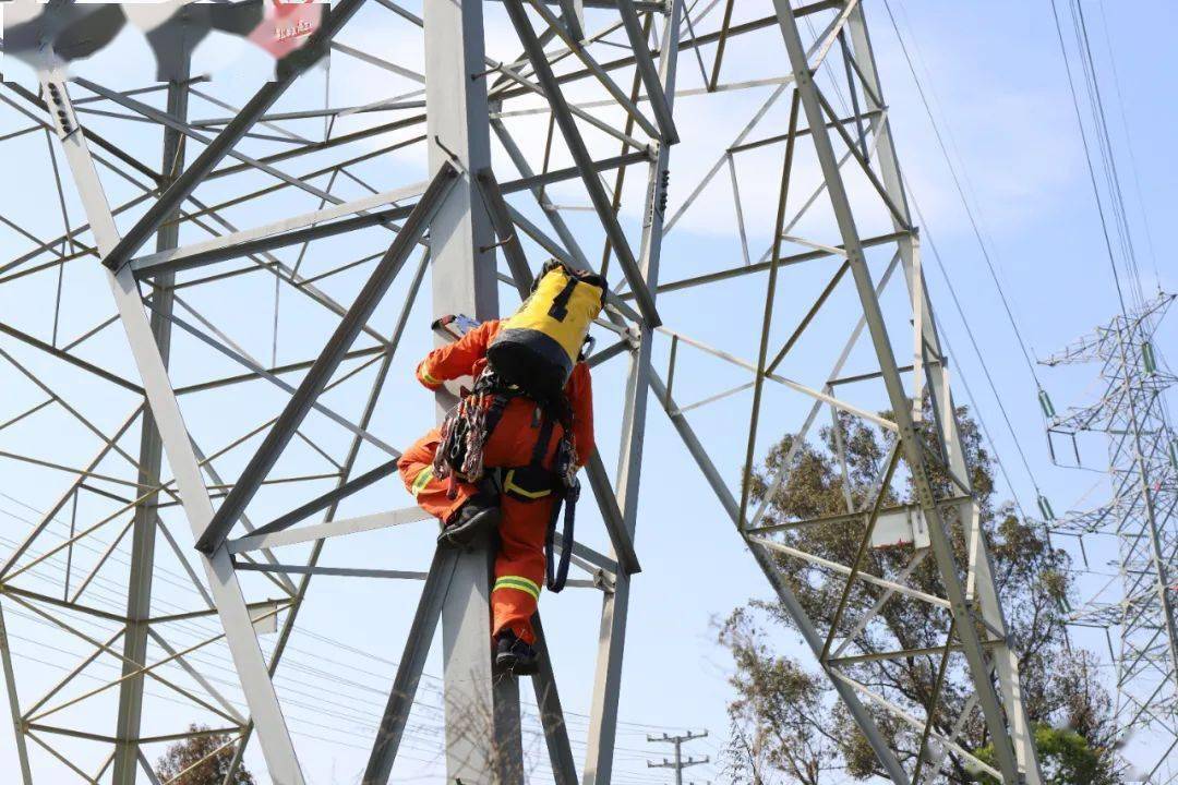 一男子因感情纠纷爬220千伏高压电线塔台州特勤消防70米高空紧急救援