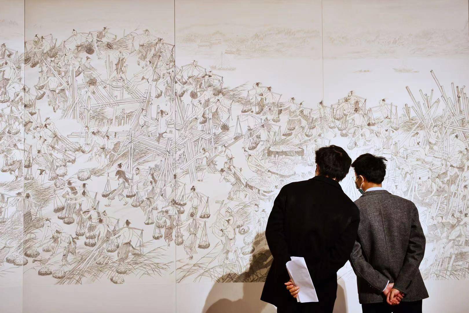 中国大运河史诗图卷首次全卷亮相国博_历史