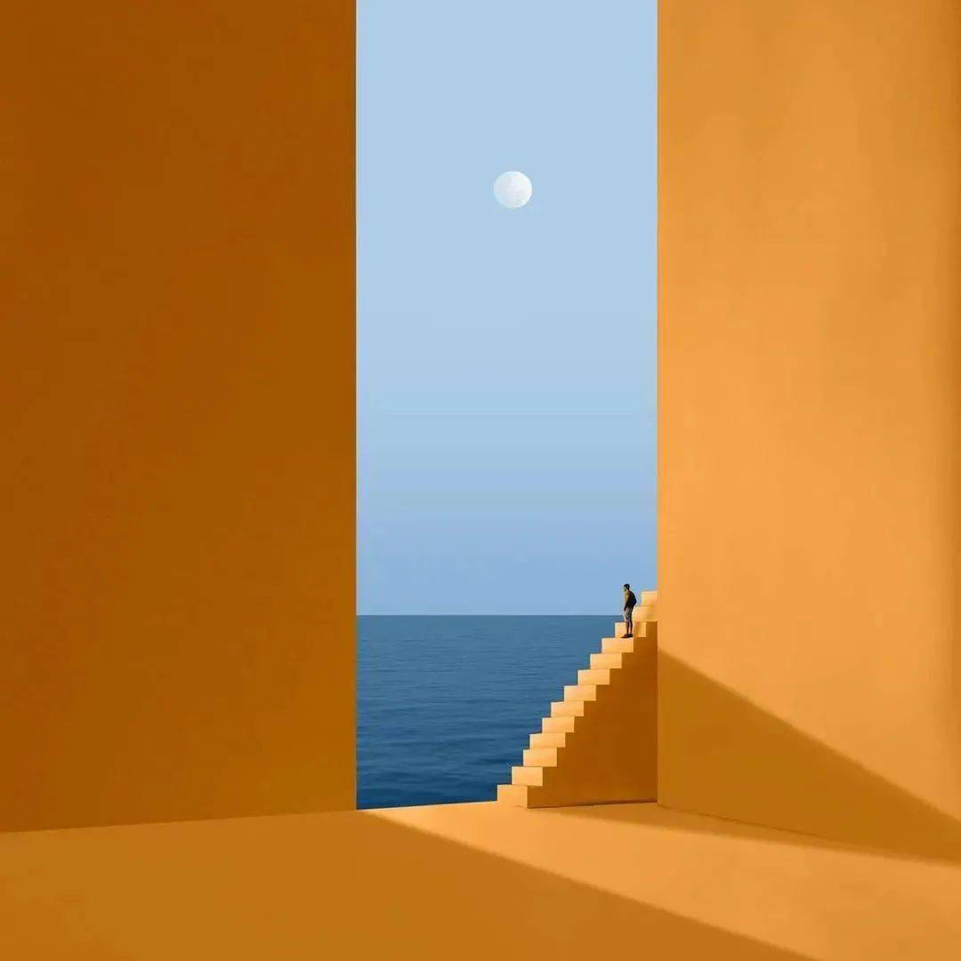 砚外之艺彩色极简主义摄影