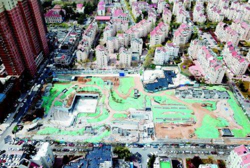湛山广场露芳容 项目主体部分已竣工 10月投入使用