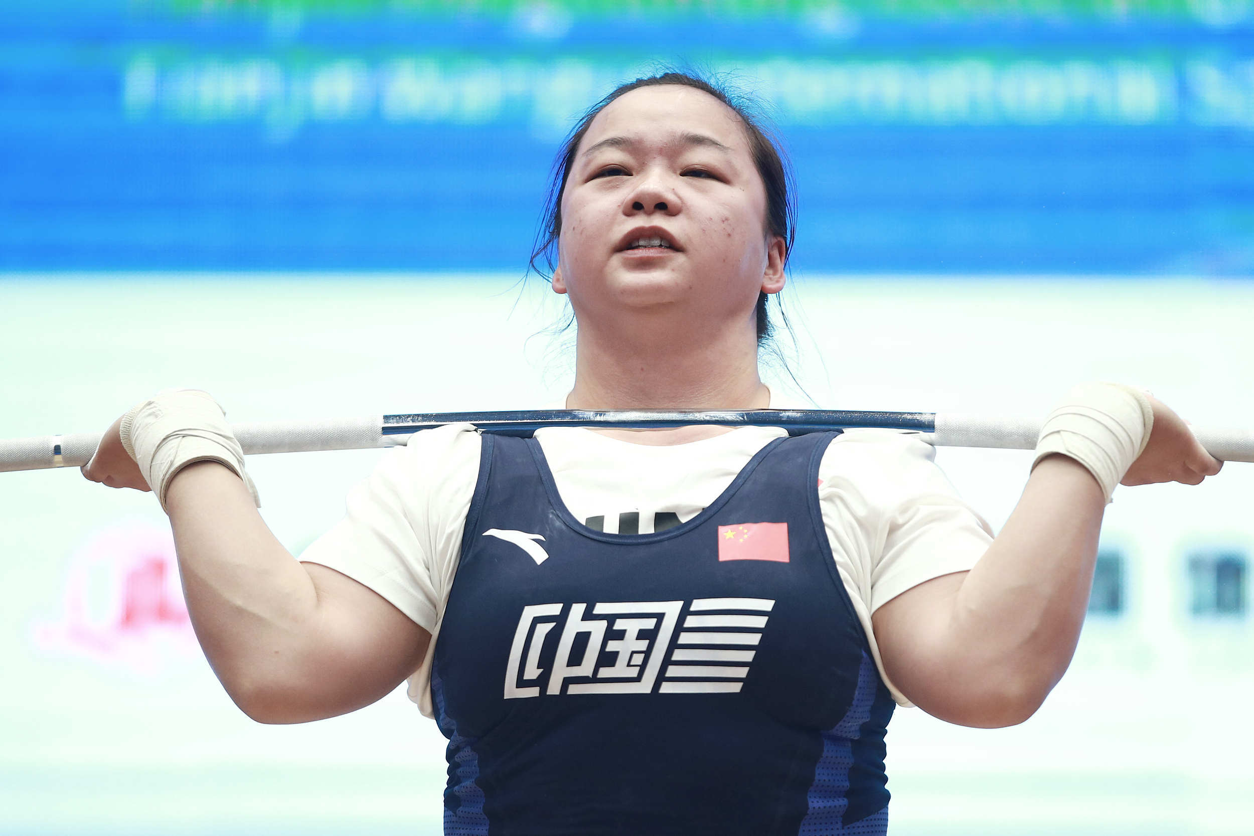 资料图举重亚锦赛,女子76公斤级张旺丽夺金当地时间22日,举重亚锦赛