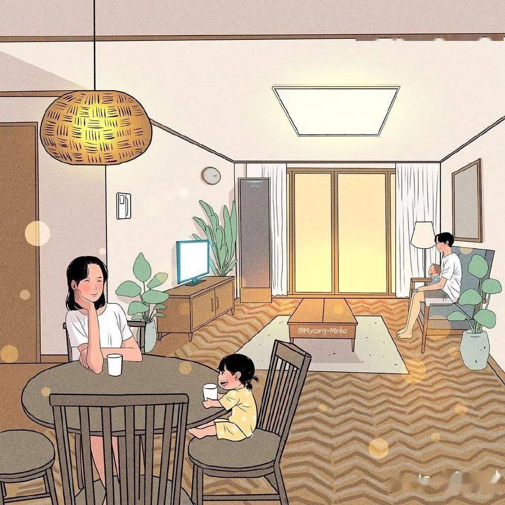 韩漫"一家四口理想生活"国内引热议,宝妈表示:现实难以实现_漫画