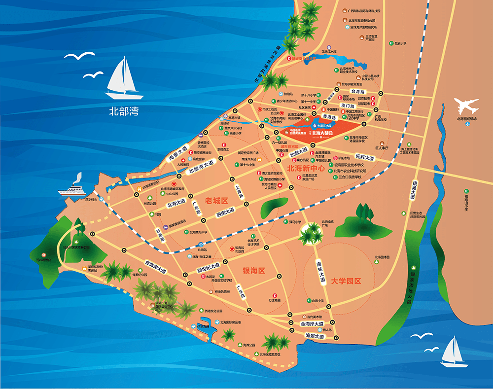 海湾新城地图图片
