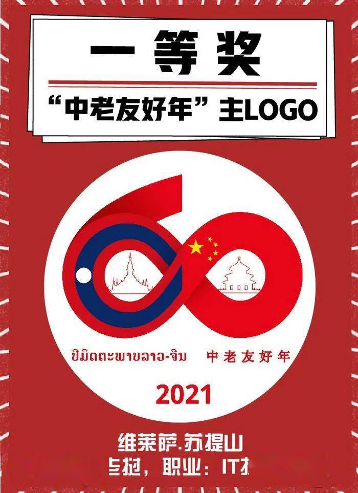 热烈庆祝中老建交60周年中老友好年标识logo获奖名单正式发布