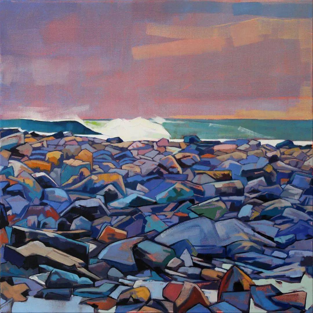 放假了去海边画石头吧