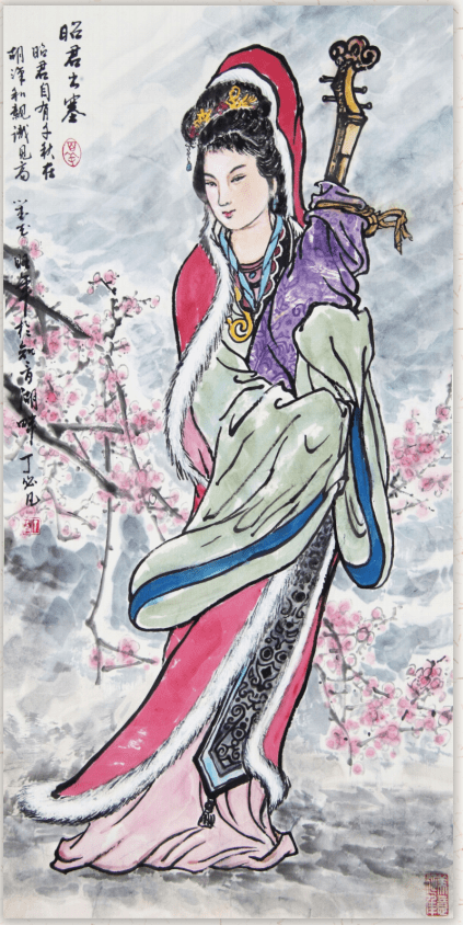 《昭君出塞》 68x136cm