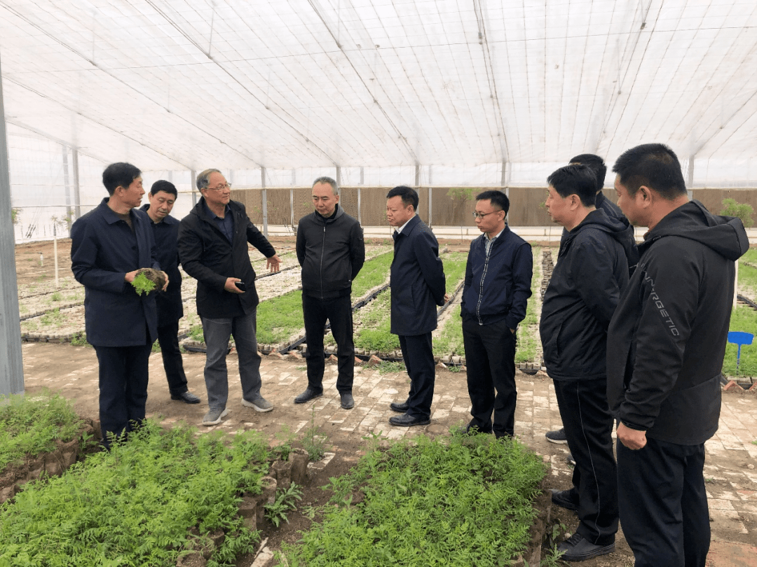 赤峰市林业和草原局局长李雨时,二级调研员曹显军,赤峰市林业科学研究