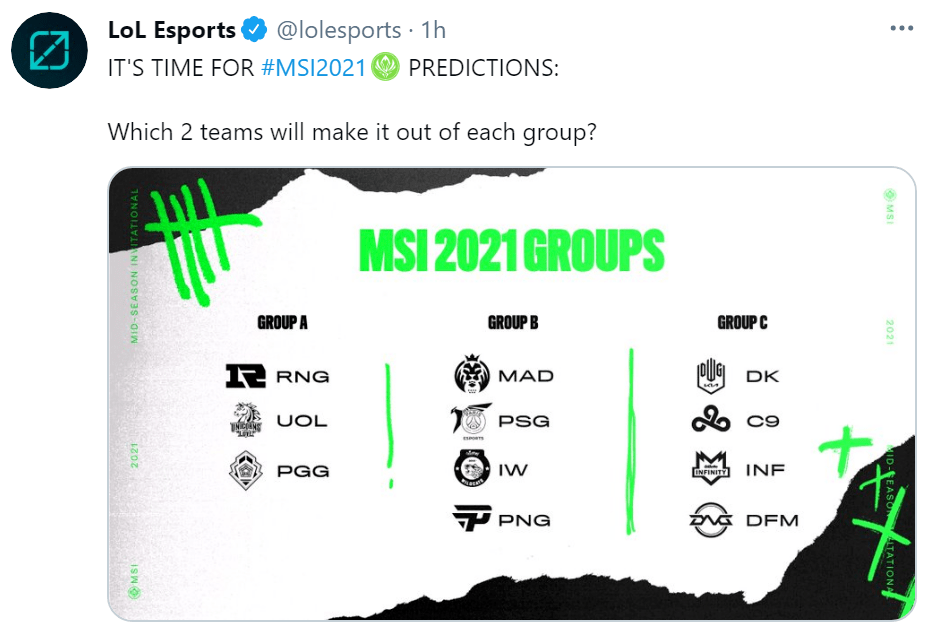来点大家共同参与的20亿大生意lolesports官推提问msi2021
