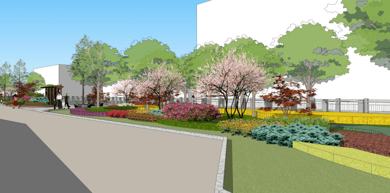 青浦这两处口袋公园目前已开工来看效果图