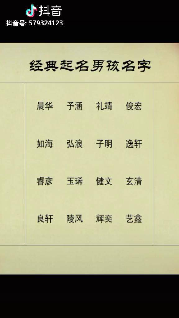 经典起名,男孩名字育儿 名字