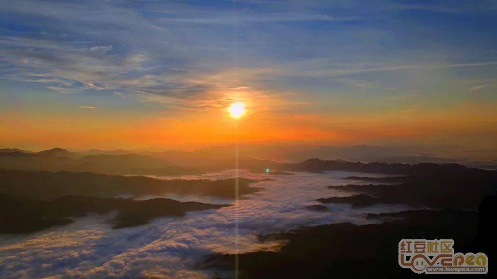 网眼看来宾美丽金秀看圣堂山日出云海赏银杉公园银杉王