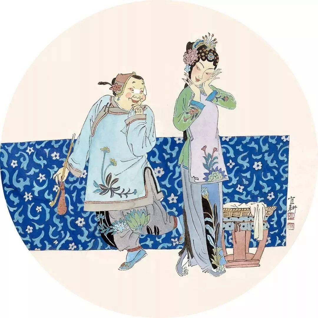 欣赏林宜耕的工笔戏曲人物飘逸之美百看不厌