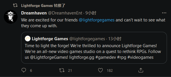 游戏|暴雪、Epic前员工成立游戏工作室Lightforge Games，已获500万美元投资