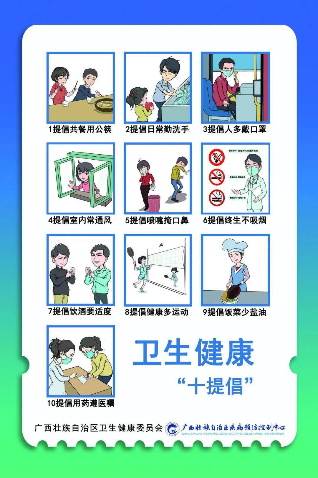 所有人,"卫生健康"十提倡宣传海报发布啦!