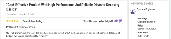 数据|Gartner公布全球主存储报告： 浪潮存储用户评分排位第一