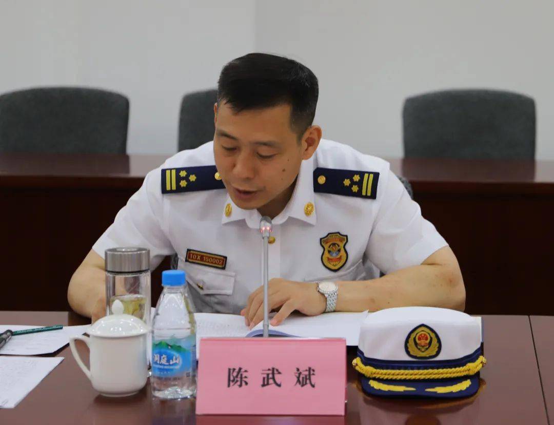 陈武斌政委总结了前期支队党史学习教育开展情况,分析了当前存在的
