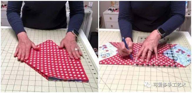 两块布相叠折几下,就成多格束口袋,真的太聪明了!(附教程)