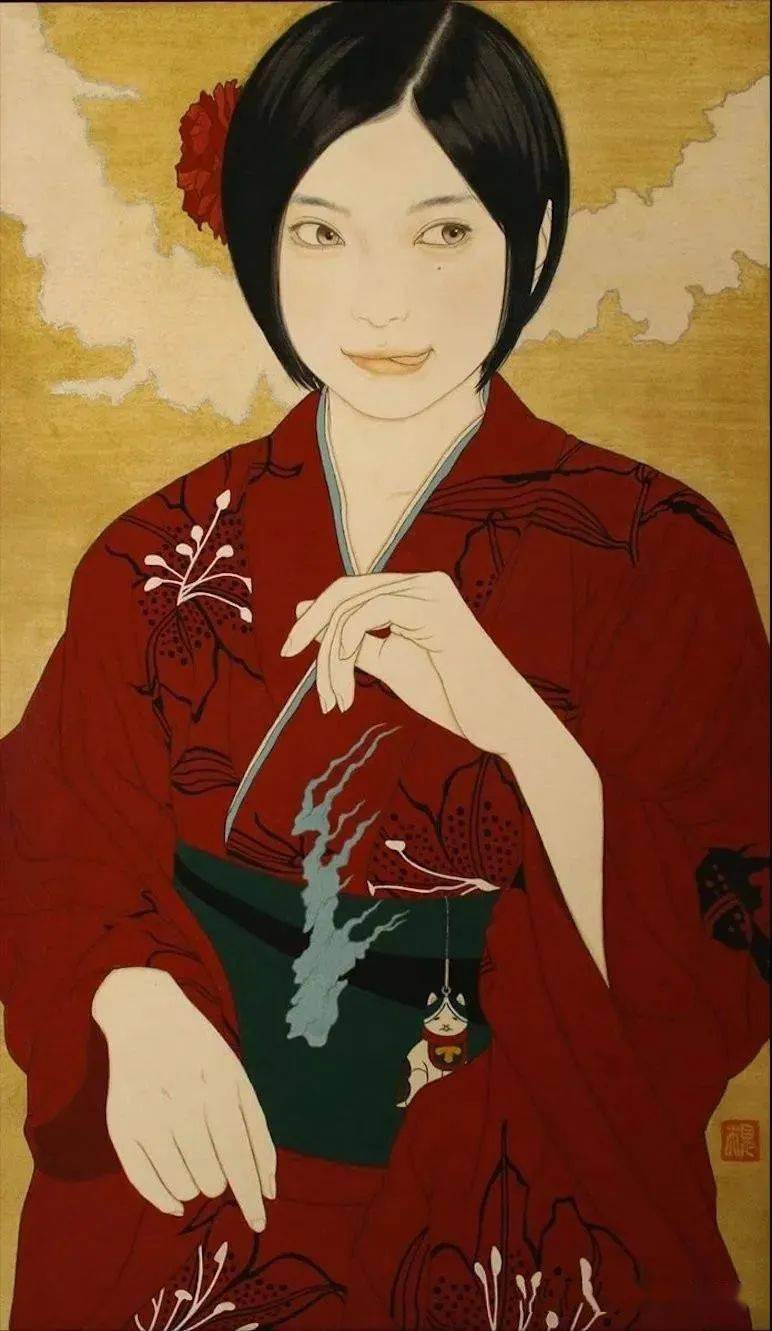 日本现代工笔人物画家九鬼匡规masachikakuki艺术绘画作品