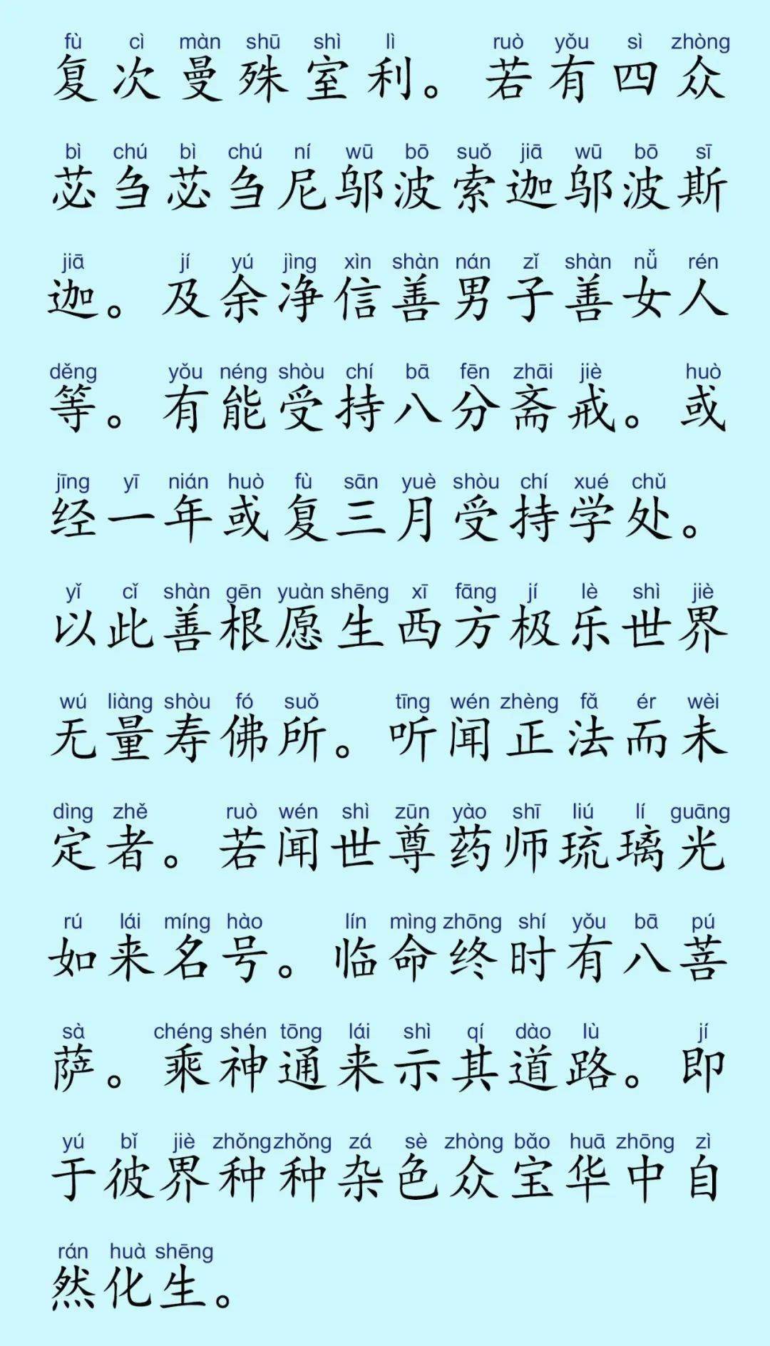 消灾延寿药师佛经文图片