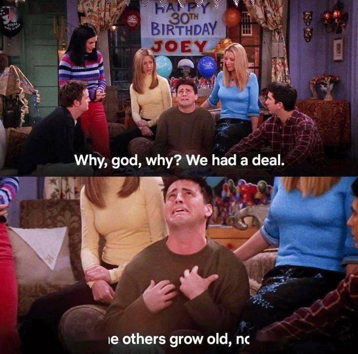 《老友记》在04年大结局之后,每年都传一次重聚的消息,直到现在,6个