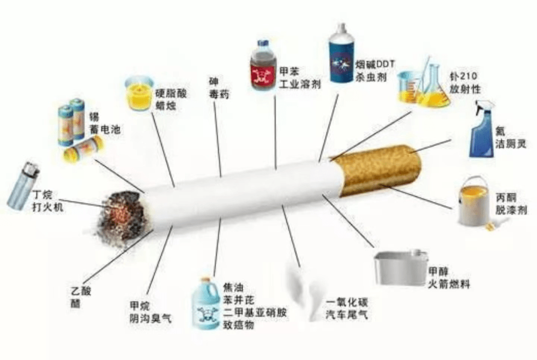 香烟的成分危害图片