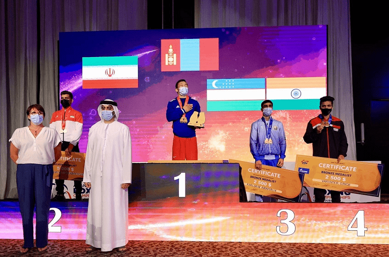 2021年亚洲拳击锦标赛闭幕蒙古国拳手获得三枚金牌