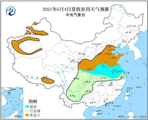 6月2至4日豫皖苏等地天气晴好利于夏收 小麦