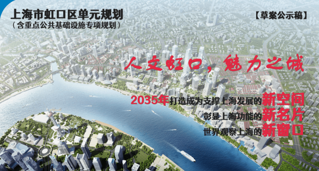 虹口区单元规划草案今起公示！将打造“一核三片两轴一环”功能结构