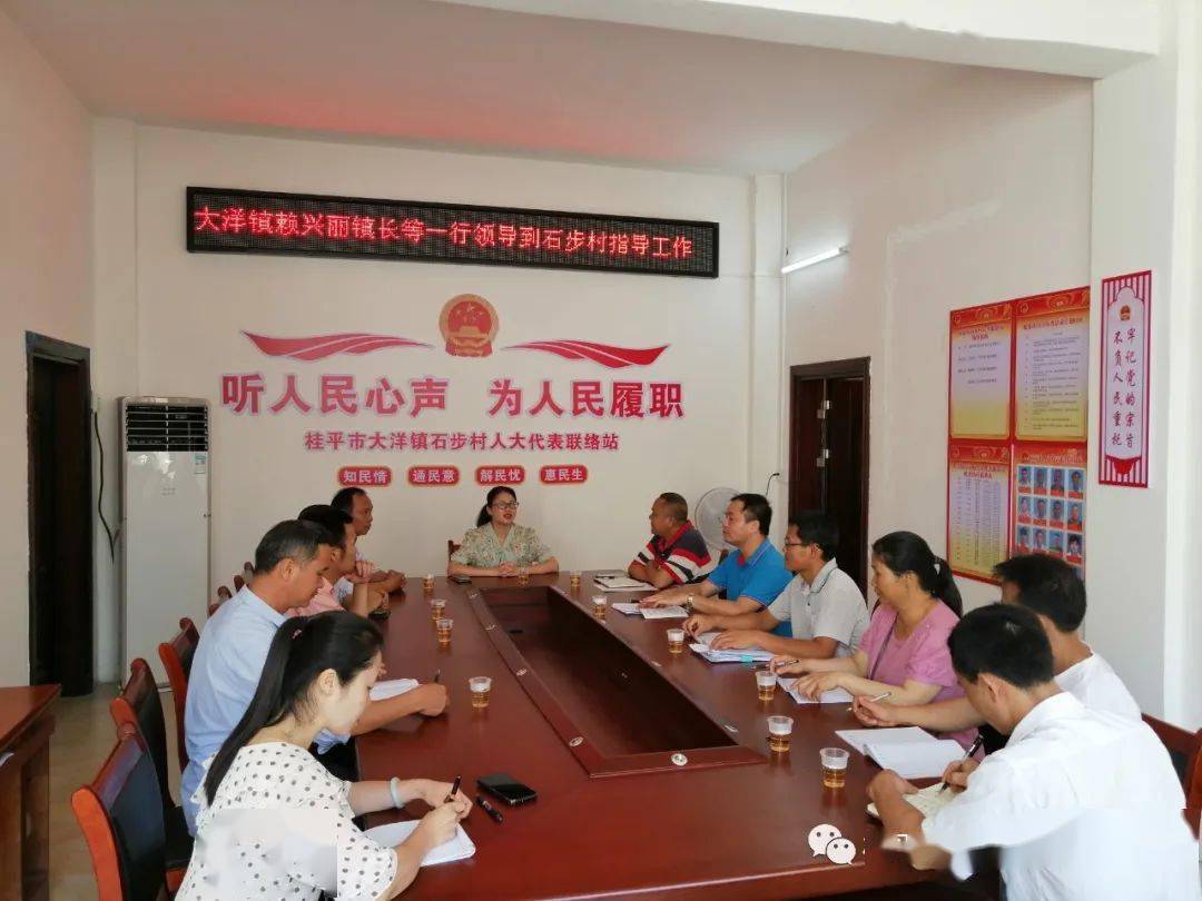 大洋镇主要领导到村调研,指导工作
