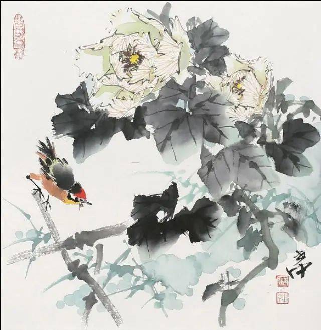 他笔下的花鸟,太灵性了_陈世中