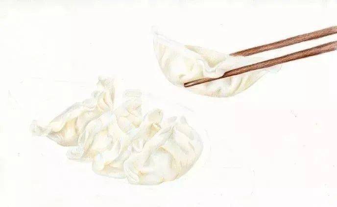 彩铅美食教程彩铅画基础教程食物新年饺子步骤图