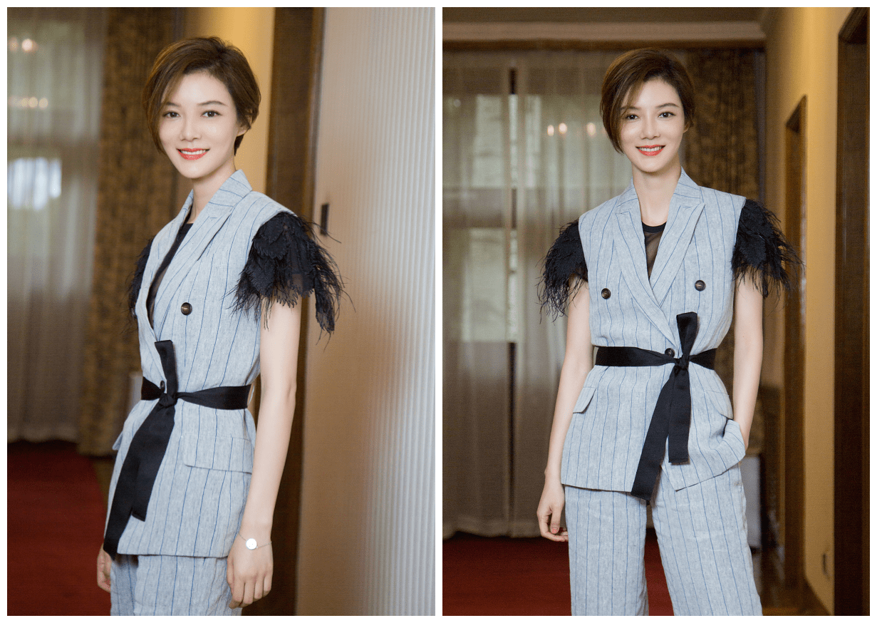 车晓快40岁依旧迷人西装秀出纤细身段170身材让人心动