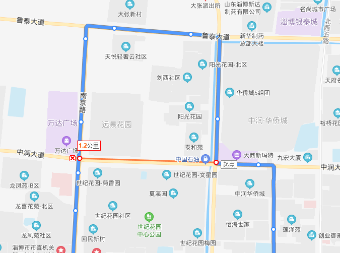 张店区公共汽车线路图图片