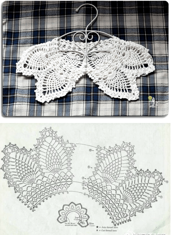 钩领子15款图解 镂空图片