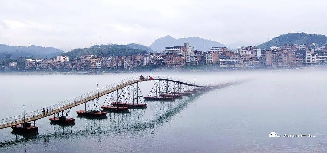 曾经的马江浮桥残存记忆如今马江桂江大桥横跨桂江两岸