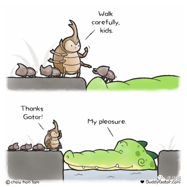 这位漫画家居然用一只鳄鱼治愈人心!