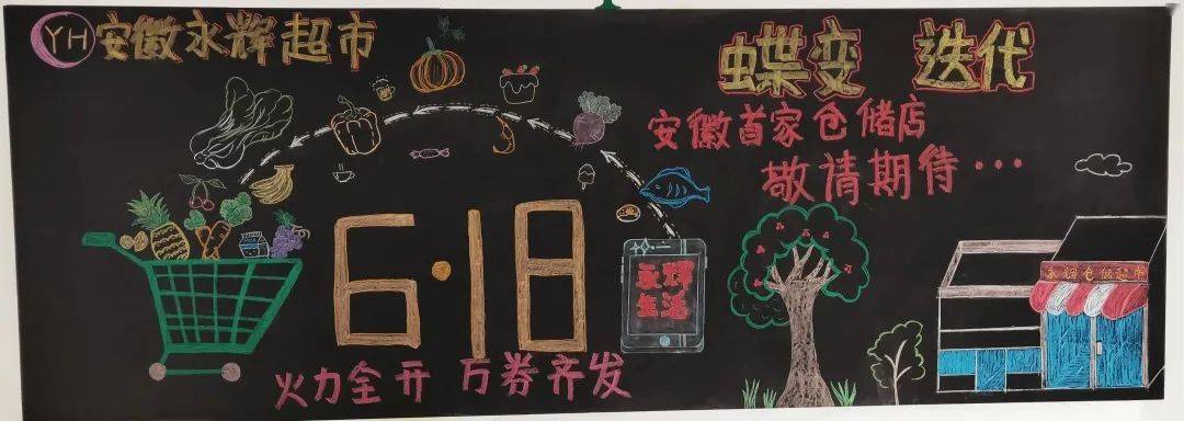 板报成了促销新手段永辉板报展示