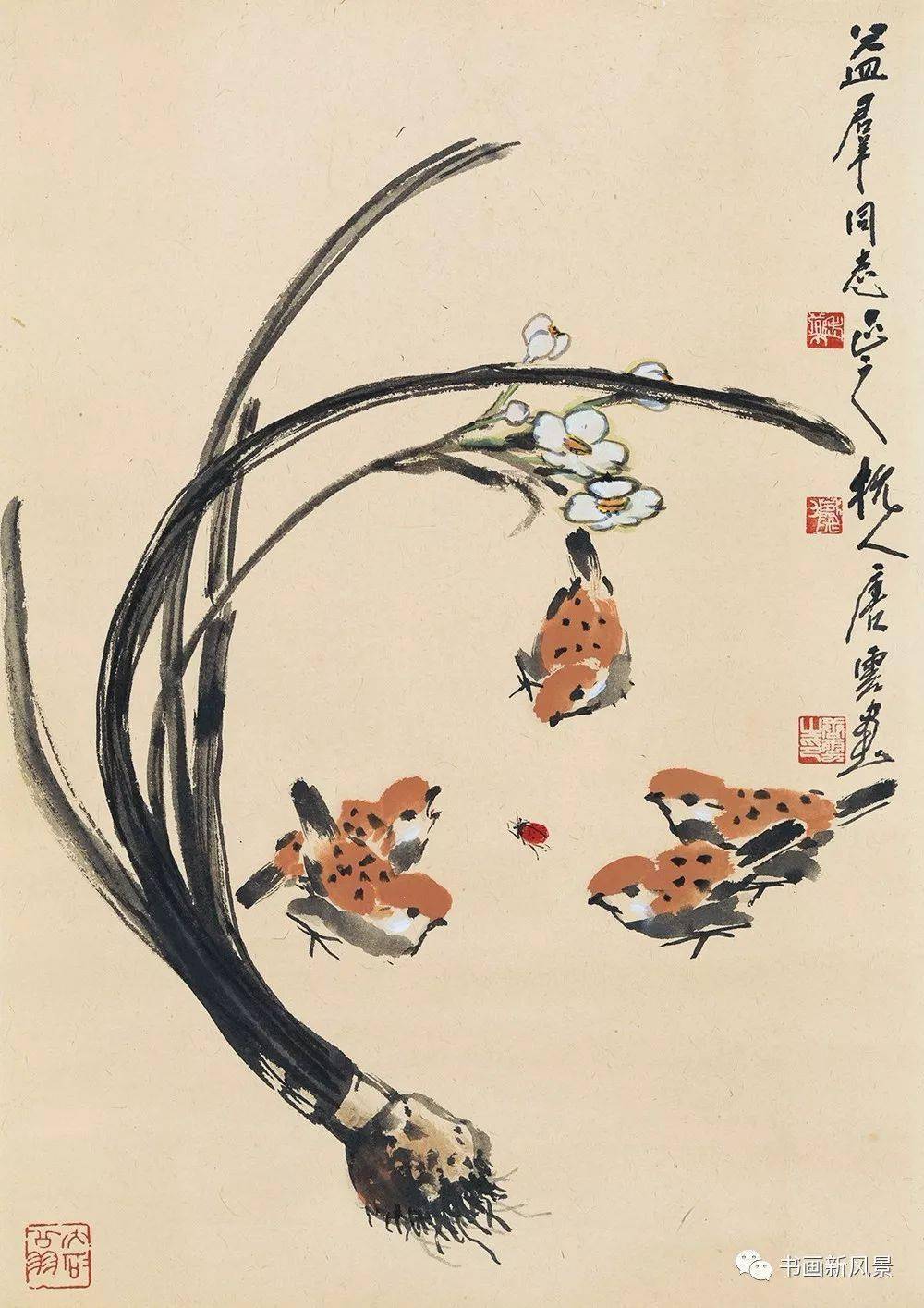 写意小品20幅,墨趣盎然,"雀"实精彩!_麻雀