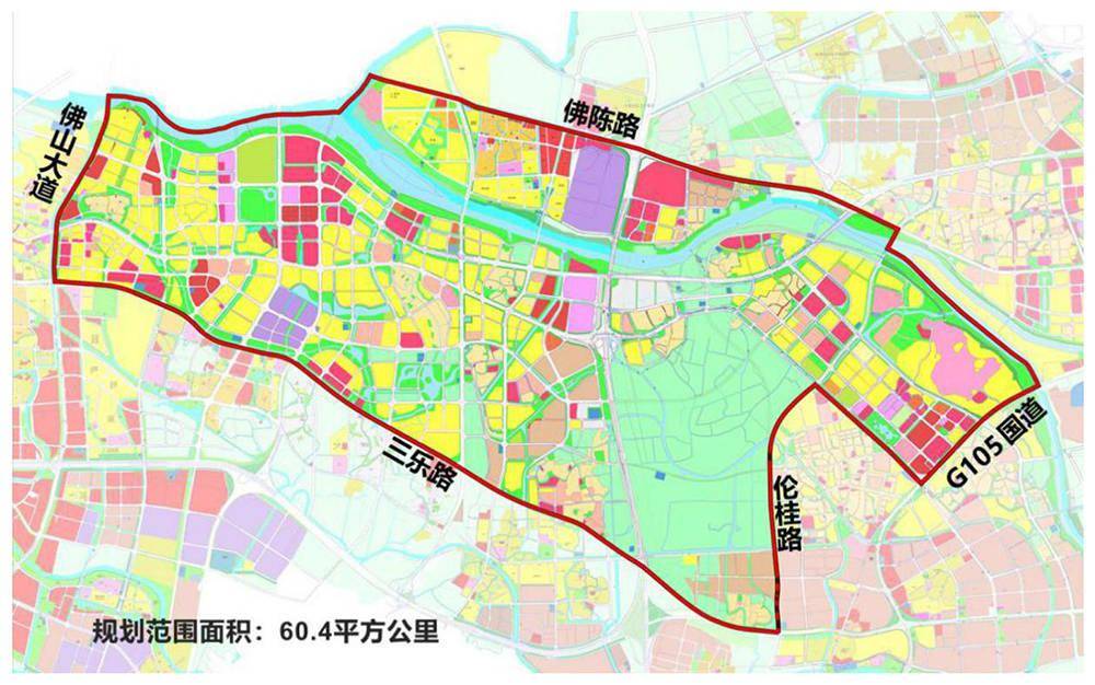 會展片區,北滘新城及北側潭洲半島片區,規劃人口約25萬人