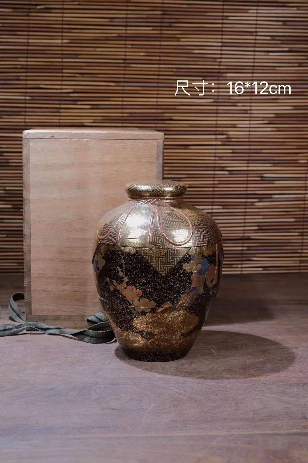 限定販売 加賀蒔絵師 鈴村清斎 輪島塗 住吉蒔絵 大平棗 平棗 鈴村清斎 ...