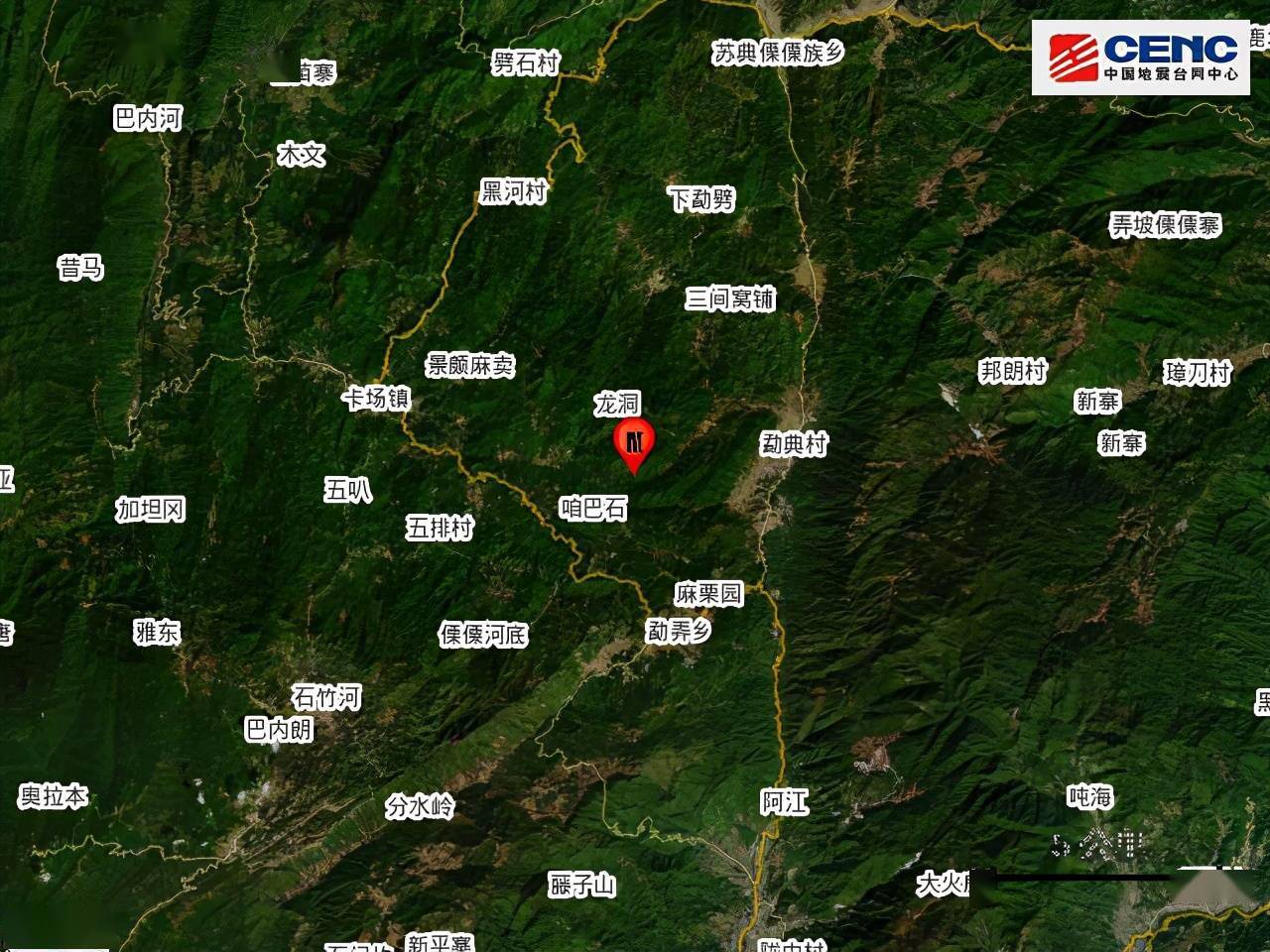 云南德宏州盈江县发生50级地震,震源深度16千米